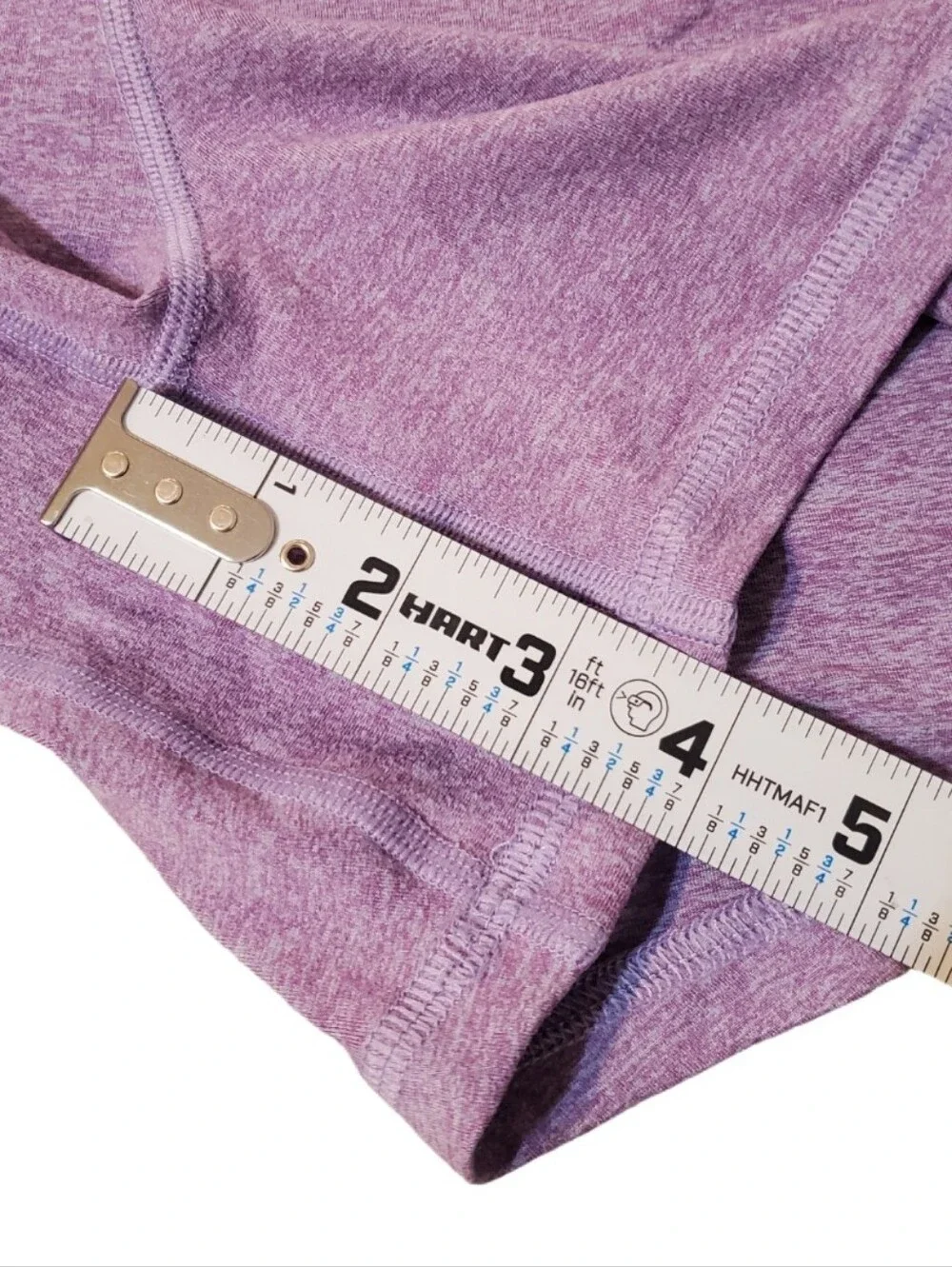 Fleo Heathered Purple Power High Rise Barbella Exclusive Shorts Medium